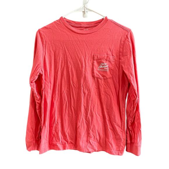 Vineyard Vines Other - Vineyard Vines Merry Christmas Shirt 100% Cotton Salmon Color Size Large 16